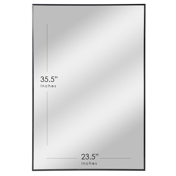 Rectangular Thin Metal Frame Wall Accent Mirror