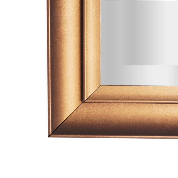 Antique Gold Classic Frame Rectangular Beveled Wall Mirror