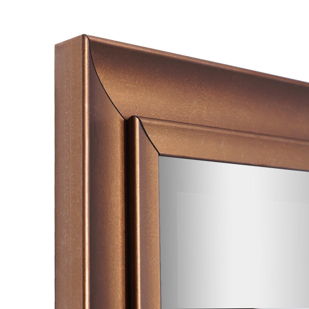 Antique Gold Classic Frame Rectangular Beveled Wall Mirror