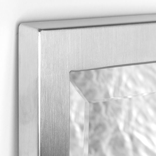 Brushed Nickel Stainless Steel Framed Wall Mirror