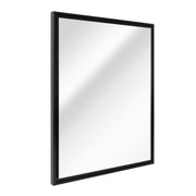 Glossy Black Float Framed Wall Vanity Mirror