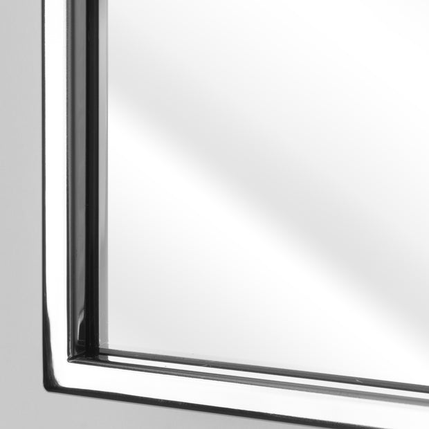 Polished Chrome Stainless Steel Float Framed Wall Mirror