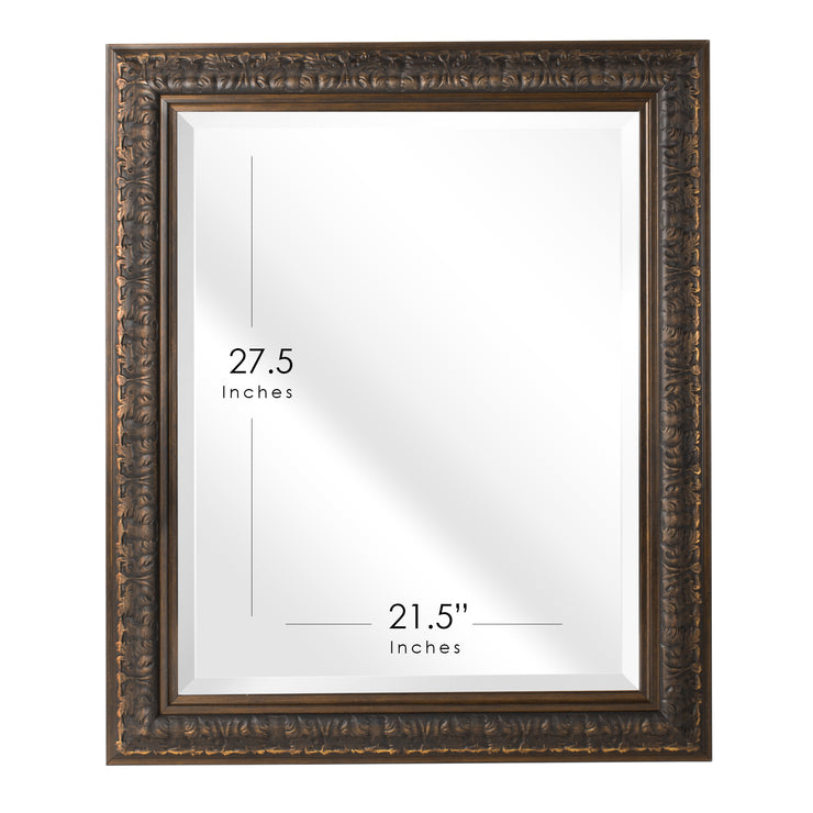 Bronze Ornate Framed Vanity Accent Mirror