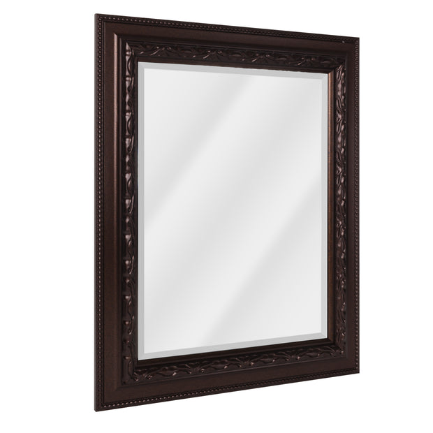 Addyson Rich Brown Embossed Framed Wall Mirror