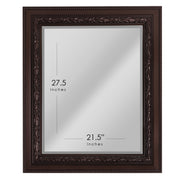 Addyson Rich Brown Embossed Framed Wall Mirror